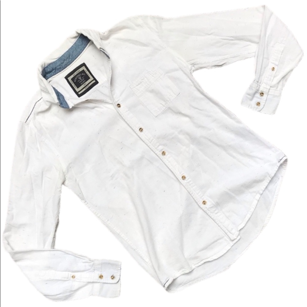 ALCOTT 100% Cotton Heritage Button Down Casual Shirt Multicolor Stitching Shirt